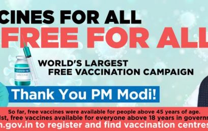 Free vaccination for the 18-44 yrs age group is starting  21st June 2021 Free vaccination for the 18-44 yrs age group is starting  21st June 2021