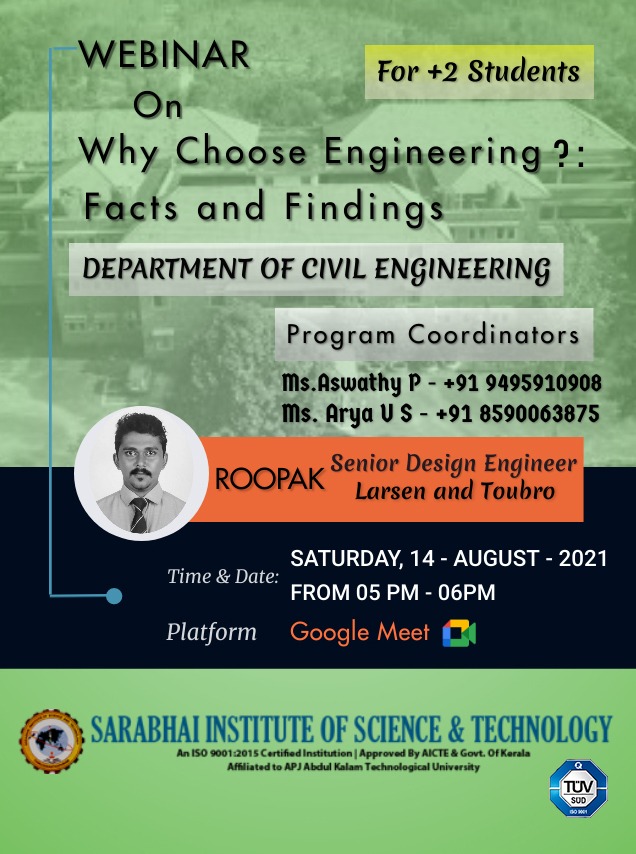 Webinar on  ” WHY CHOOSE ENGINEERING? : FACTS AND FINDINGS”